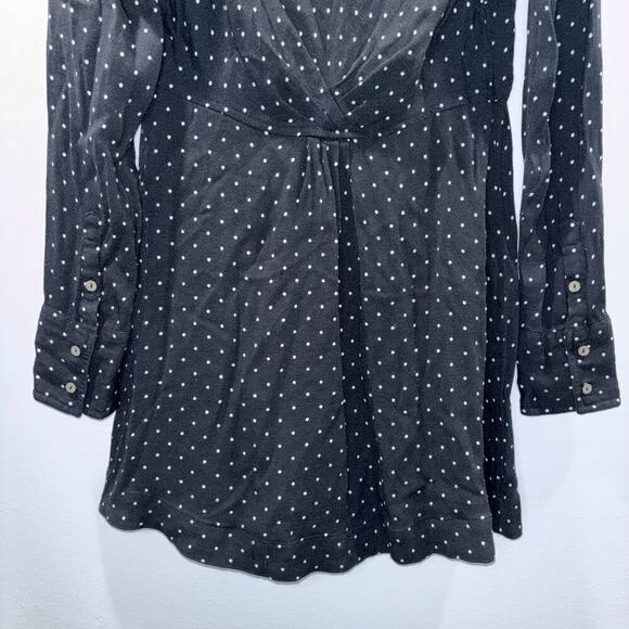 Free People This Town Long Sleeve Polka Dot Shirt Dress | Size Small - Picture 10 of 15